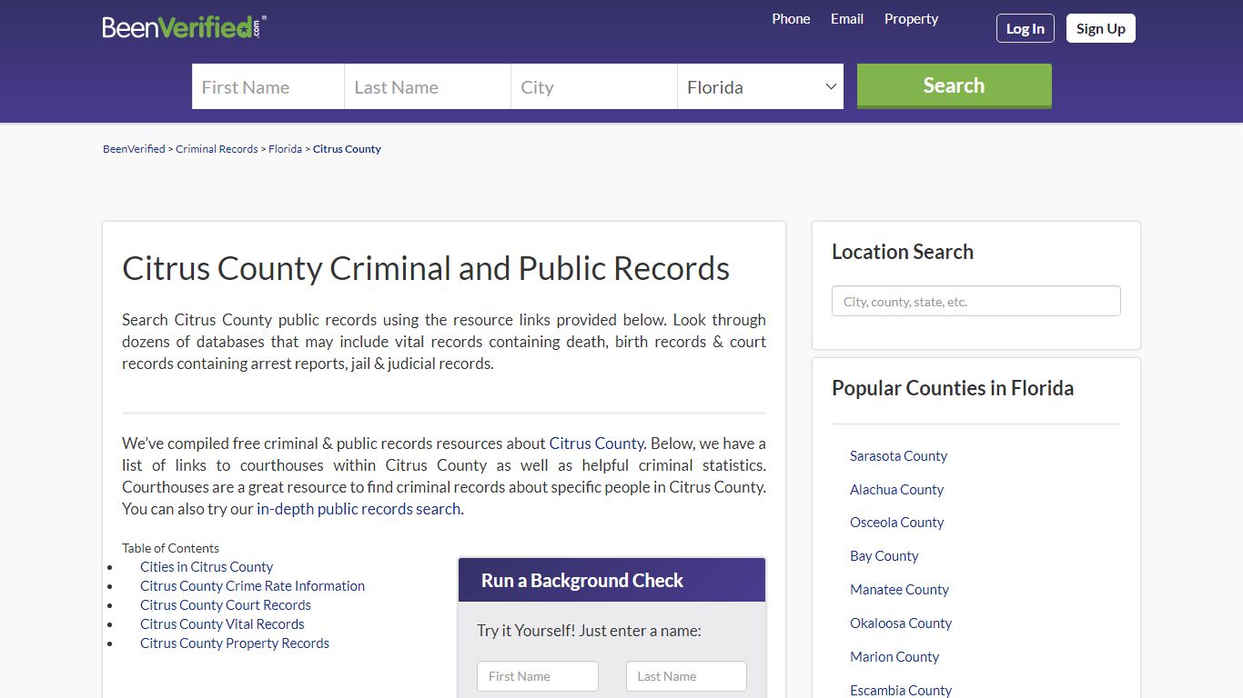 Citrus County Arrest Records in FL - Court & Criminal Records ...