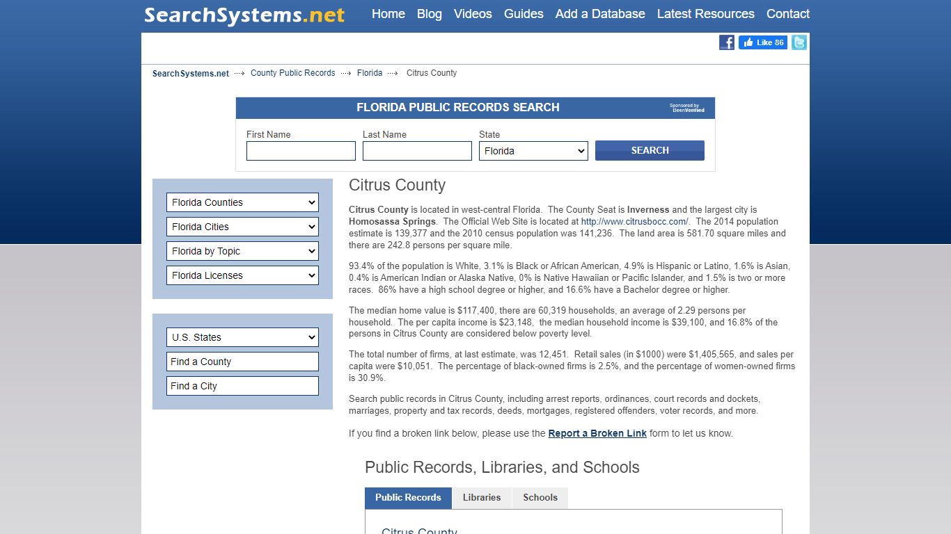 Citrus County Criminal and Public Records